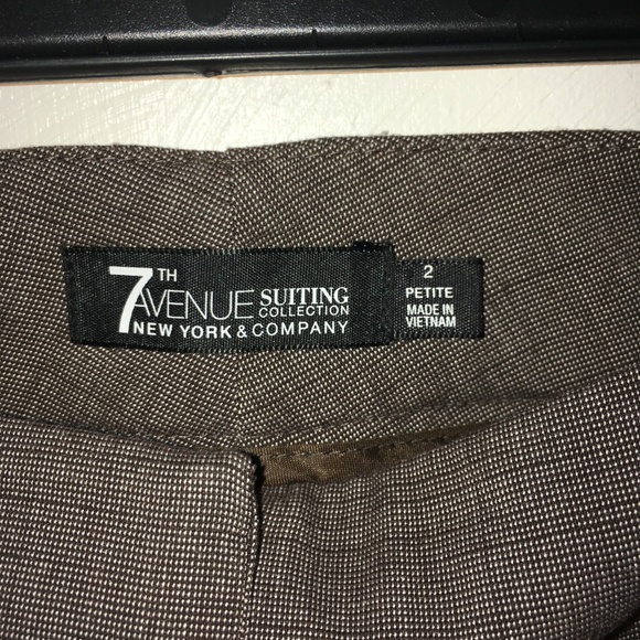 Amazing Brown 7th Avenue New York Slacks SZ 2 J30 - Picture 3 of 5